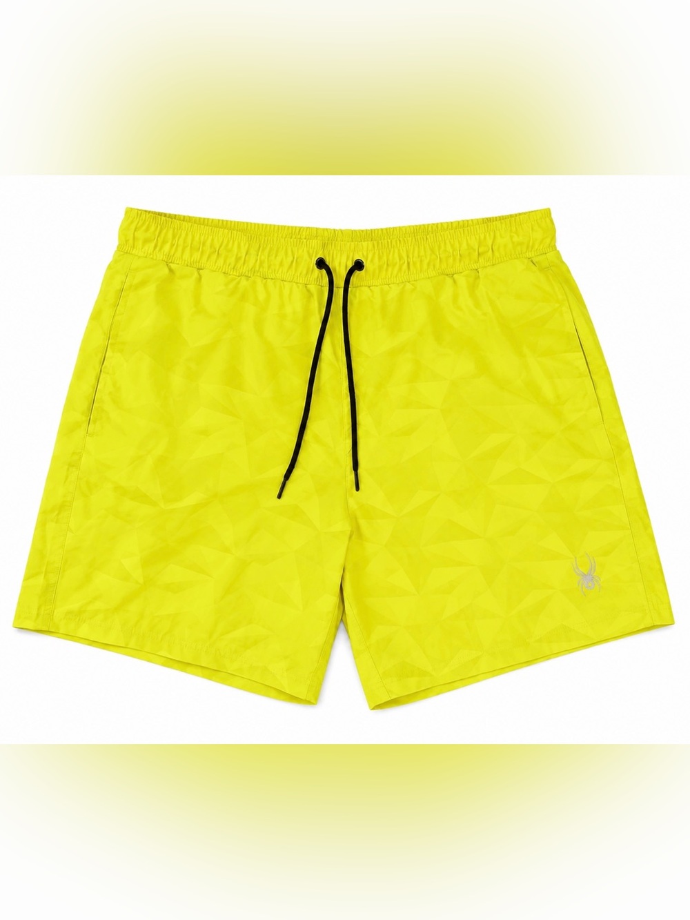 Spyder Men’s Neon Yellow Swim Trunks with Black Drawcord